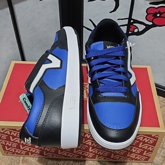 Vans Lowland Black Blue Shoes Size 10 New - Picture 3 of 6